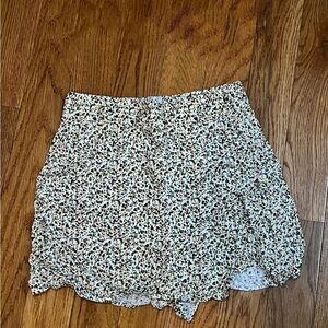 Floral Print Mini Skirt